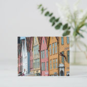 Abstract afbeelding Tyske Bryggen wooden Briefkaart (Staand voorkant)