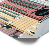 Abstract afbeelding Tyske Bryggen wooden Poster (Hoek)