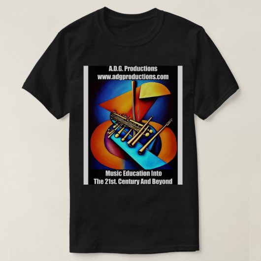 Abstract Afbeelding van een fluit T-shirt (Design voorkant)