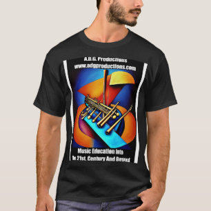 Abstract Afbeelding van een fluit T-shirt