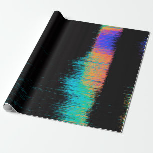 Abstract afbeelding van glitched LED-scherm. Breke Cadeaupapier