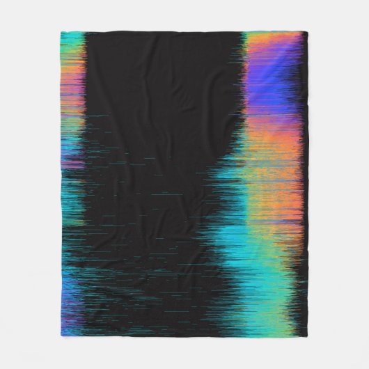 Abstract afbeelding van glitched LED-scherm. Breke Fleece Deken (Voorkant)