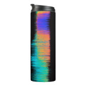 Abstract afbeelding van glitched LED-scherm. Breke Thermosbeker (Geroteerd rechts)