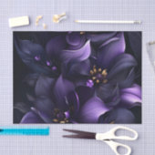 Abstract afbeelding van paarse en zwarte bloemen tissuepapier (Craft)