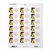 Abstract Afghan Hound Etiket (Full Sheet)