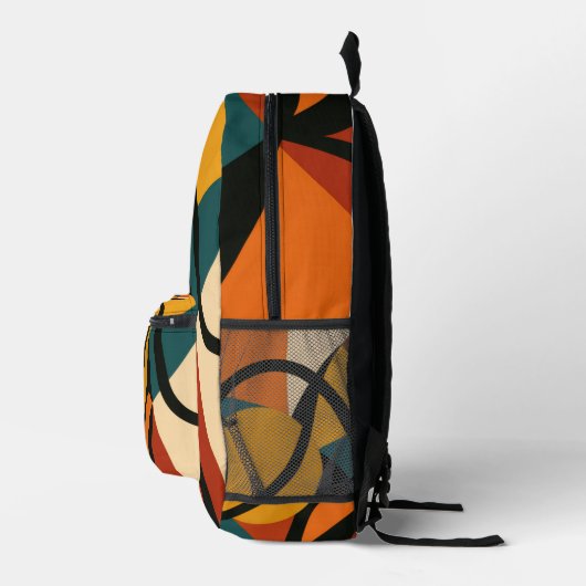 Abstract African Bedrukte Rugzak (Rechts)