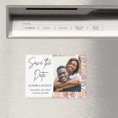 Abstract African Shape Photo Wedding Save the Date Magneet (Insitu (Vaatwasser))