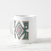 Abstract-afrikaans geometrisch patroon koffiemok (Voorkant links)