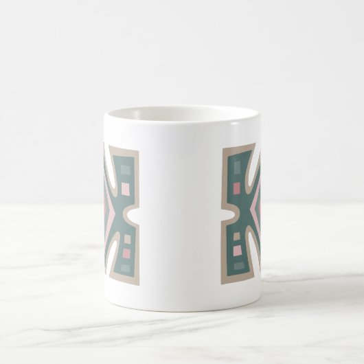 Abstract-afrikaans geometrisch patroon koffiemok (Center)