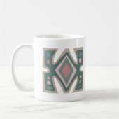 Abstract-afrikaans geometrisch patroon koffiemok (Links)