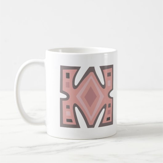 Abstract-afrikaans geometrisch patroon koffiemok (Links)