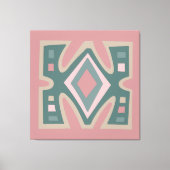 Abstract Afrikaans geometrisch tribaal patroon Canvas Afdruk (Voorkant)