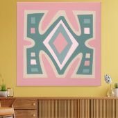 Abstract Afrikaans geometrisch tribaal patroon Canvas Afdruk (Insitu (Woonkamer))
