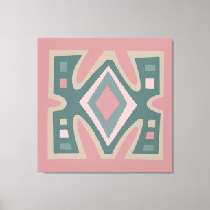Abstract Afrikaans geometrisch tribaal patroon Canvas Afdruk