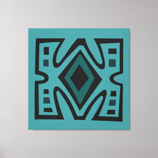 Abstract Afrikaans geometrisch tribaal patroon Canvas Afdruk (Voorkant)