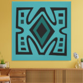 Abstract Afrikaans geometrisch tribaal patroon Canvas Afdruk (Insitu (Woonkamer))