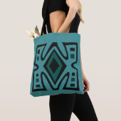 Abstract Afrikaans geometrisch tribaal patroon Tote Bag (Dichtbij)