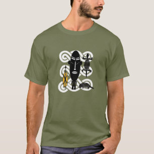 Abstract Afrikaans krijger dieren portret T-shirt
