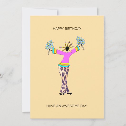 Abstract Afrikaans kunstgeluk Kaart (Voorkant)