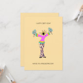 Abstract Afrikaans kunstgeluk Kaart (Voorkant / Achterkant in situ)