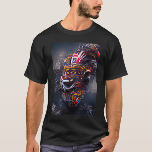 Abstract Afrikaans Masker AI Art Generated T-shirt