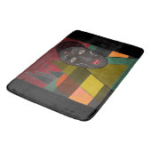 Abstract afrikaans masker in retro kleuren badmat (Gekanteld)