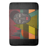 Abstract afrikaans masker in retro kleuren badmat (Voorkant Verticaal)