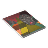 Abstract afrikaans masker in retro kleuren notitieblok (Schuin)