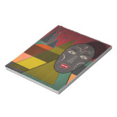 Abstract afrikaans masker in retro kleuren notitieblok (Linkerzijde)