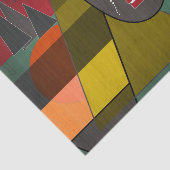 Abstract afrikaans masker in retro kleuren tissuepapier (Detail)