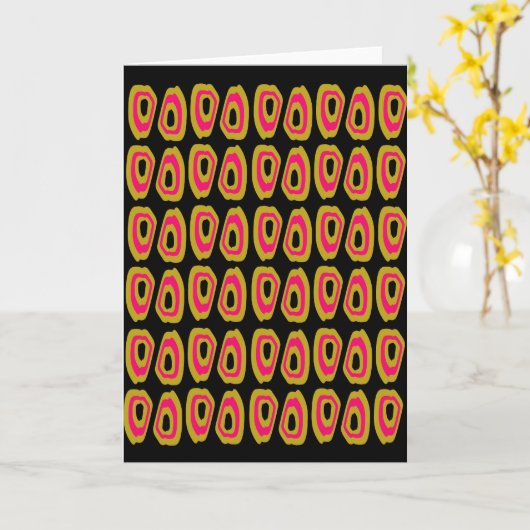 Abstract-afrikaans model kaart (Gele Bloem)