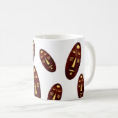 Abstract Afrikaans moderne inheemse kunst Koffiemok (Voorkant rechts)