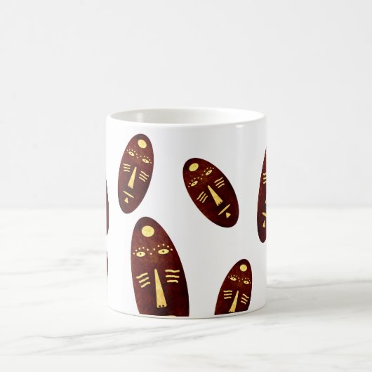 Abstract Afrikaans moderne inheemse kunst Koffiemok (Center)