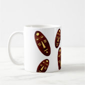 Abstract Afrikaans moderne inheemse kunst Koffiemok (Links)