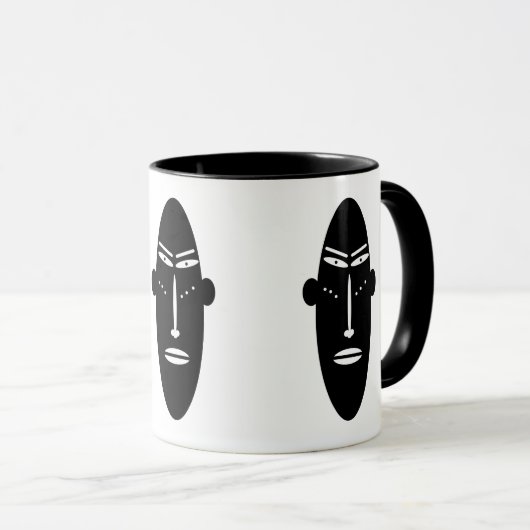 Abstract Afrikaans moderne inheemse kunst Mok (Voorkant rechts)