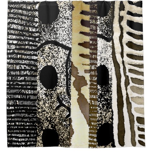 Abstract Afrikaans Oerwoud Tribe Pattern Douchegordijn (Voorkant)
