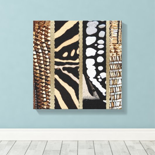 Abstract Afrikaans patroon Canvas Afdruk (Insitu (Houten vloer))