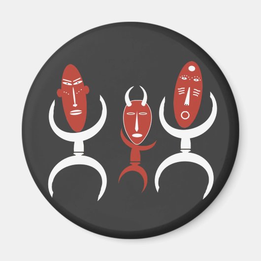 abstract afrikaans portret magneet (Voorkant)