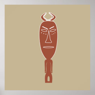 abstract afrikaans portret poster