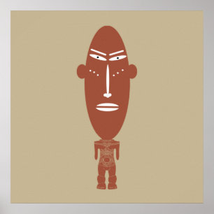 abstract afrikaans portret poster