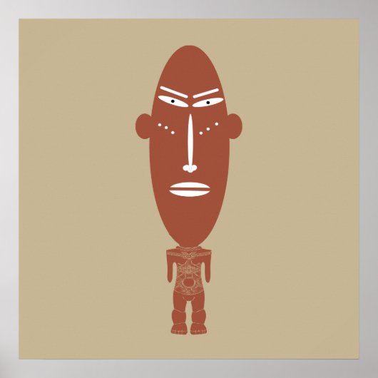 abstract afrikaans portret poster (Voorkant)