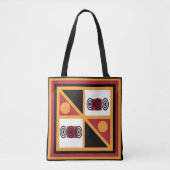 Abstract Afrikaans tribaal geometrisch patroon Tote Bag (Voorkant)