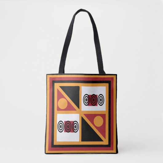 Abstract Afrikaans tribaal geometrisch patroon Tote Bag (Voorkant)