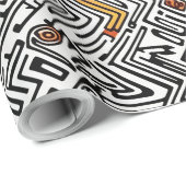 Abstract Afrikaans tribaal patroon Cadeaupapier (Rol Hoek)