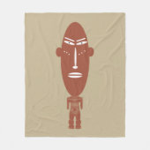 Abstract Afrikaans tribaal portret Fleece Deken (Voorkant)