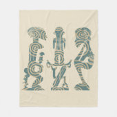 Abstract Afrikaans tribaal portret Fleece Deken (Voorkant)