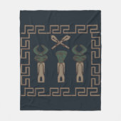 Abstract Afrikaans tribaal portret Fleece Deken (Voorkant)