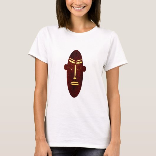 Abstract Afrikaans tribaal portret T-shirt (Voorkant)