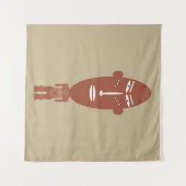 Abstract Afrikaans tribaal portret Wandkleed (Voorkant (horizontaal))