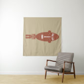 Abstract Afrikaans tribaal portret Wandkleed (In Situ (horizontaal))